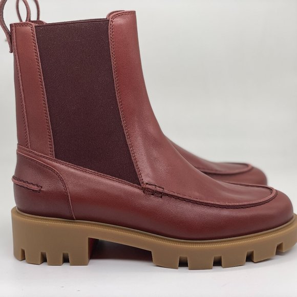 Christian Louboutin GLORINA BOOTY FLAT Lug Sole Chelsea Ankle Boots Boots - Picture 9 of 15